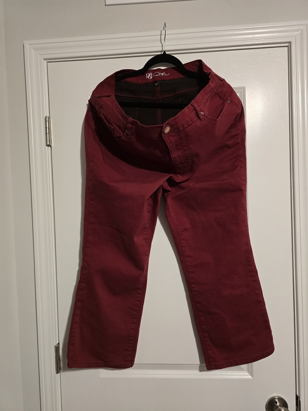Diane Gilman Deep Wine High-Rise Pants